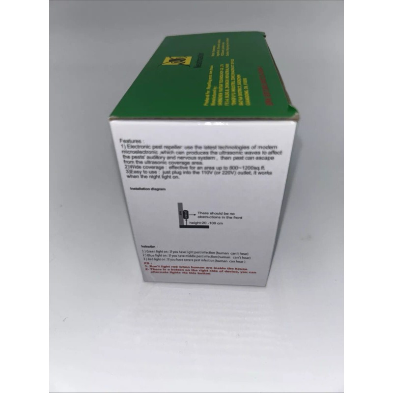 Neatmaster Electronic Plug Indoor Ultrasonic Pest Repeller Home Black 2