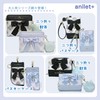 Pass Case with Reel for Girls Folding Ribbon Checkered School