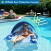 COOLCOOLDEE Pool Float with Canopy,Cup Holder - XL Pool Chair