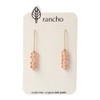 Rancho Hooks - Gold Straight Hook Pink Glass Beads Stacked