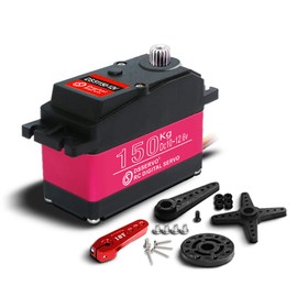 ANNIMOS 150kg High Torque RC Steering Servo Motor 10V~12.6V HV 18T Digital Metal Gear Waterproof for 1/5 Large Scale Cars 270 Degree