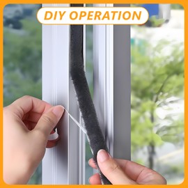 wadafen 10M Draft Excluder for Doors,Door Sealing Strip,Draught Excluder for Windows,Door Window Frame Brush Seal Weather Strip,Brush Weather Stripping,for Windows,Sliding Door