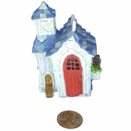 Georgetown Home & Garden Farm House Chicken Coop, 3" Farmer's Hen House, Fairy Garden Accessory
