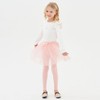 BINIDUCKLING Toddler Girl Glitter Tutu Skirt with Leggings Pale Pink