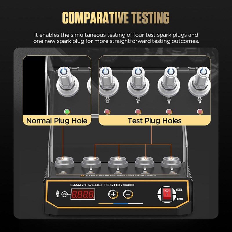 5 Hole Spark Plug Tester SPT360 Automotive Moto Spark Plug