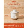 Sweese Embossed French Butter Crock with Water, Ceramic Butter Keeper