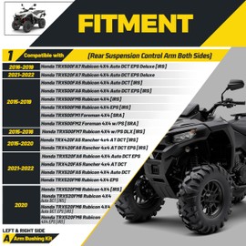 TEBEDI A Arm Bushing Kit Compatible with 2015-2022 Honda TRX500 520 Foreman Rubicon/ TRX420 Rancher Rear ATV Suspension Control Arm Both Sides