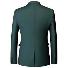 Fomansh Men’s Tailored Suit Jacket, Spring/Autumn, Men’s 2-Button Business Formal, Long Sleeves, Large Sizes from M to 6XL, 9 Color Options, Tailored Outerwear, dark green, 2XL
