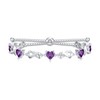 LELOUCHY Infinity Amethyst Purple Bracelet for Women 925 Sterling Silver