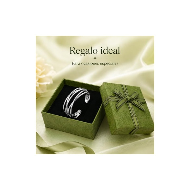 Pulseras de Acero Inoxidable para Mujer con Joyero