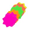 [Pack of 120] Fluorescent Flash Stars 2.5" Shop Retail Price