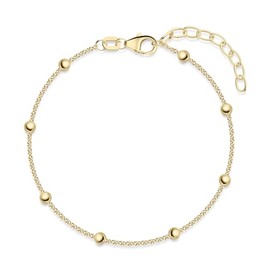 MATERIA by Matthias Wagner SA-88 Women's Bracelet 925 Silver Delicate Ball Bracelet, Sterling Silver