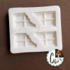 Unbranded Mini Milk Chocolate Bar Silicone Mold, 4 cavities