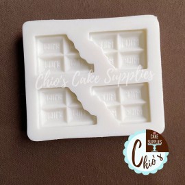 Unbranded Mini Milk Chocolate Bar Silicone Mold, 4 cavities