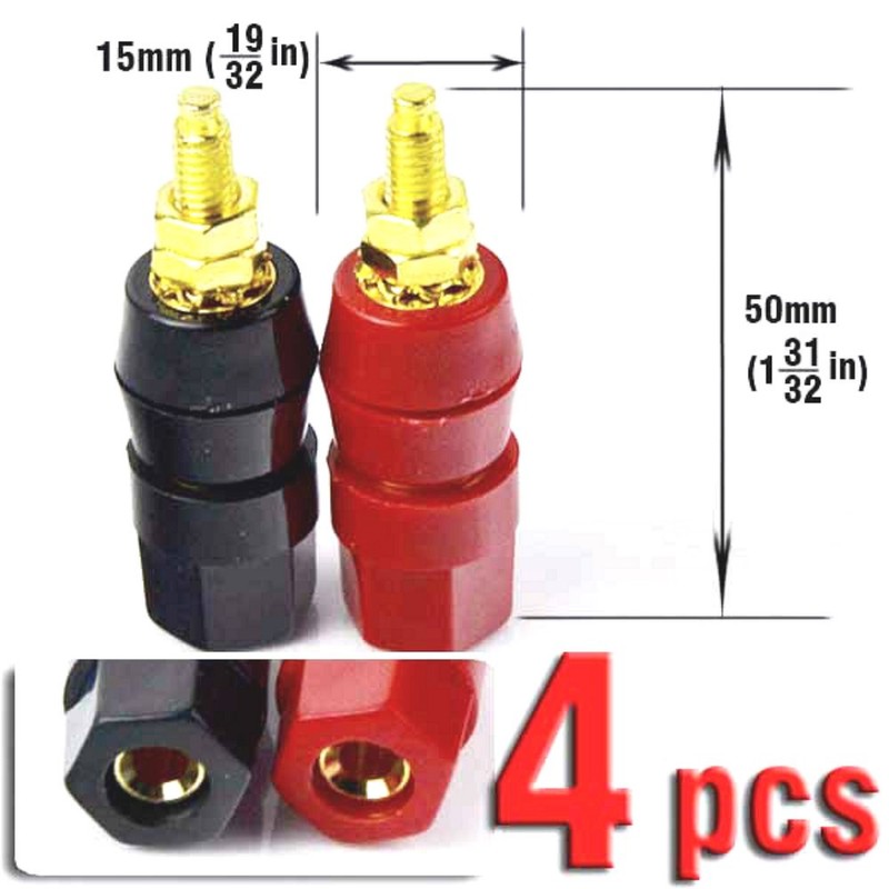 CESS Hexagonal Head Binding Post Banana Jack Socket Panel/Chassis Mount,