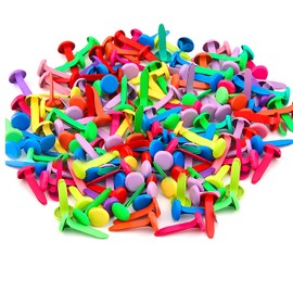 150 Pieces Metal Pin Pins for Crafts, 8 x 16 mm, Paper Fasteners, Cotter Pins Round Scrapbooking Brads Pin Pins for Paper Crafts, DIY, Stamping, Scrapbooking (Multi-Colour)