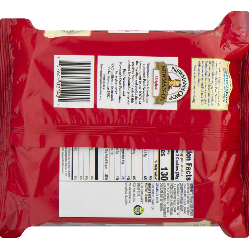 Newman's Own Newman-O's Sandwich crèmes, Original, 13 Ounce (Pack of