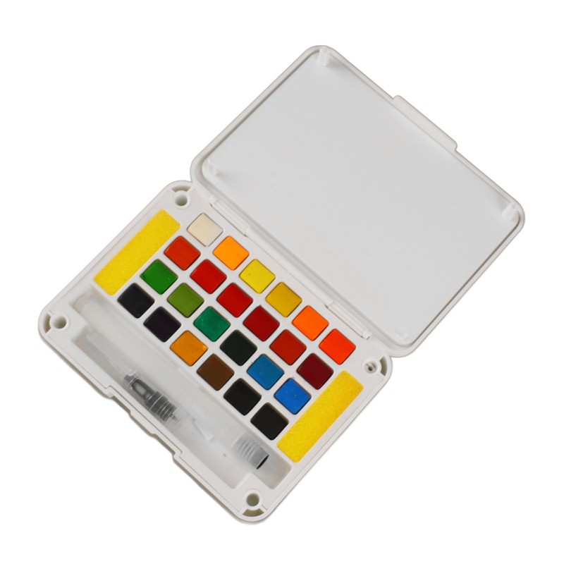 Water Color Paint 24 Bright Colors Quick Drying High Transparency