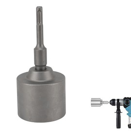 Ground Rod Driver, Robust T-Post Ground Rod Driver Made of Forged Steel, Hammer Drill Bit Driver, Compatible with All SDS Plus Hammer Drills (65 mm)