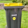 deformaze Sticker Set Residual Waste Paper Yellow Bin Sticker Rubbish