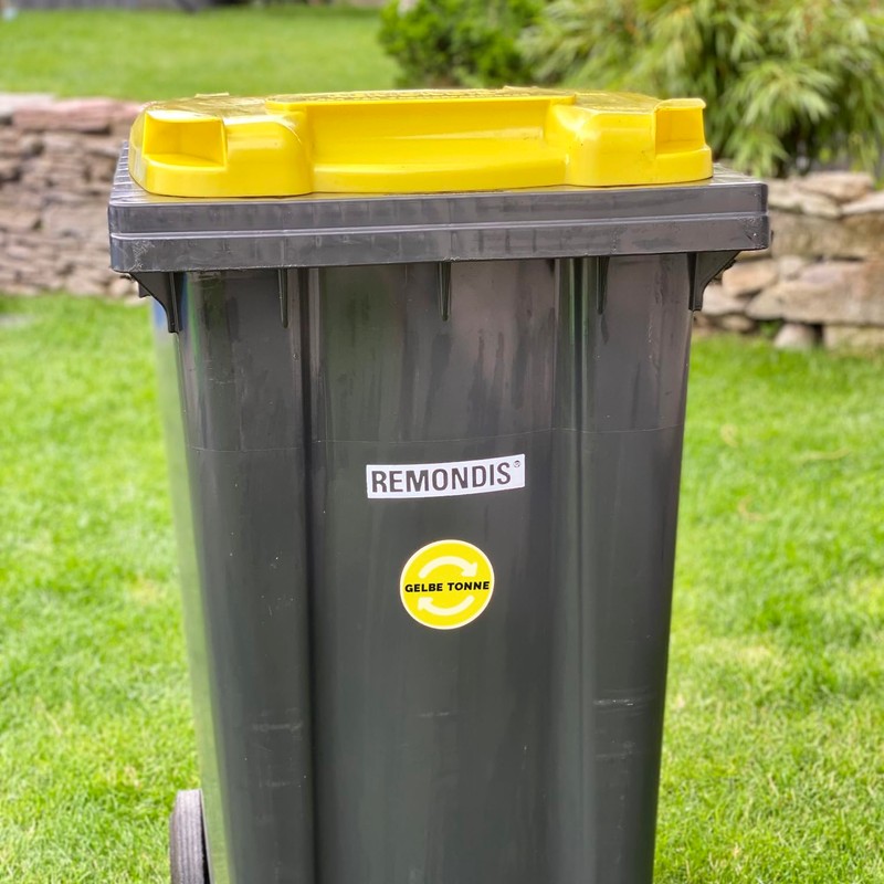 deformaze Sticker Set Residual Waste Paper Yellow Bin Sticker Rubbish