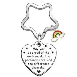 Aussido Thank You Keyring Thank You Gifts for Women Men Leaving Retirement Congratulations New Job Gifts for Teacher Nurse Colleagues