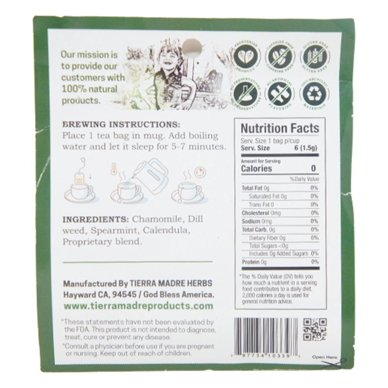 Tierra Madre Gastriti-S Tea Gastritis - Herbal Supplement 6 tea