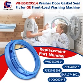 WH05X29514 Washer Door Boot Gasket Seal Fit for GE Front Load Washer GFW650SPN0SN GFW650SPN1SN GFW650SPN2SN GFW650SPN3SN GFW650SPN4SN GFW650SSN0WW GFW650SSN1WW GFW650SSN2WW GFW650SSN3WW PFW870SPV0RS