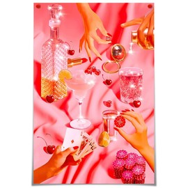 cupmod Vintage Poker Paint by Numbers Kits for Adults,DIY Acrylic Adults Paint by Number Kits,Watercolor Oil Painting Kits for Beginners for Home Wall Decor 16x20inch