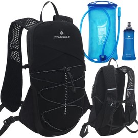 TTIAISHLE Running Hydration Vest Backpack,Lightweight Water Backpack with 2L Water Bladder and 250ml Soft Flask for Hiking Trail Running Cycling Race Marathon for Women Men