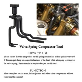 Valve Spring Compressor Tool For Ford 4.6L 5.4L 6.8L 3V Engines - Service Camshafts, Valve Springs, Valve Seals, Retainers, Rocker Arm Remover, Similar to OTC 6684
