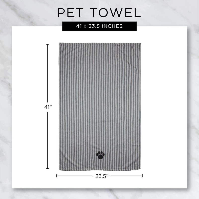 Bone Dry Pet Grooming Towel Collection Absorbent Microfiber X-Large, 41x23.5",