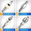 Spurtar Compressed Air Coupling 1/4 Inch Pneumatic Connections, Pack of