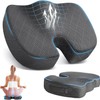 Cojin Ortepedico de Memory Foam para Asientos con Base Antideslizante,