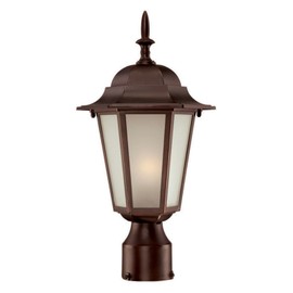 Acclaim 6117BK Camelot Collection 1-Light Post Mount Outdoor Light Fixture, Matte Black