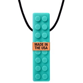 ARK Brick Stick, Chew Necklaces for Sensory Kids and Adults, Oral and Hand Fidget for Autism, ADHD, SPD, Anxiety, Medical-Grade 2-Textured Chew Necklace, XT, Medium Firm, Teal