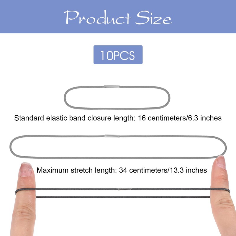 10 Pcs Elastic Bands for Travelers Notebook Connecting Inserts Notebook