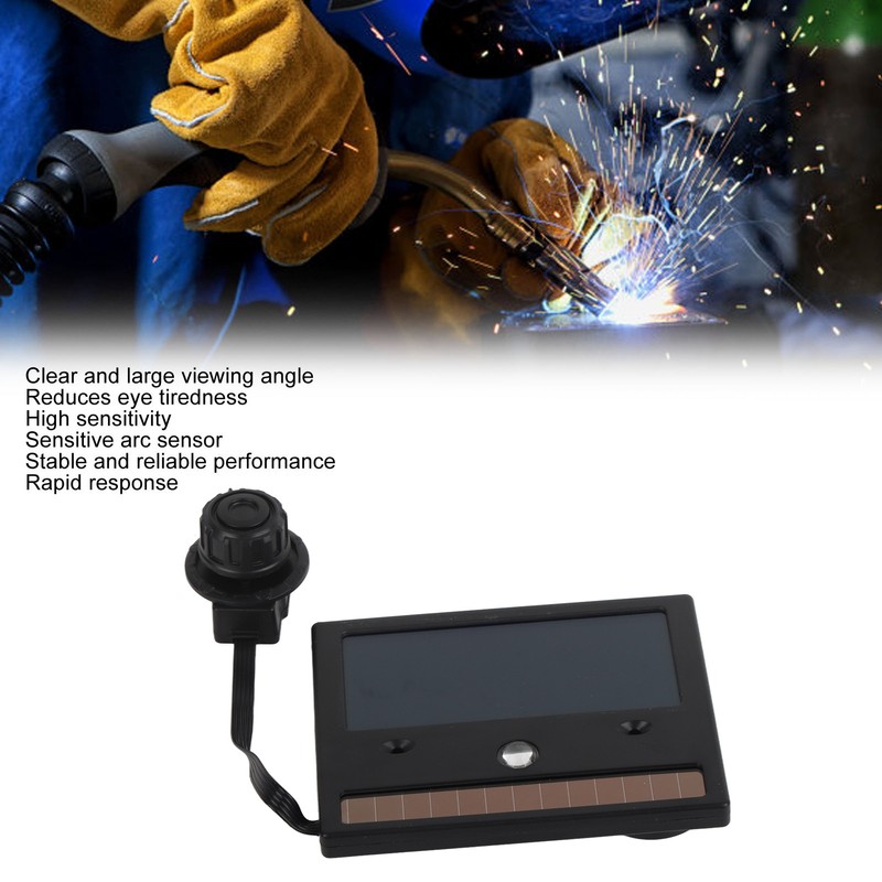 Auto Darkening Welding Helmet Lens with LED Light Large View