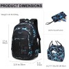 Goldwheat School Backpack for Boys Cool Camouflage Bookbags with Lunch