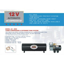 SCHURZ HEAVY DUTY 12V DC TRUCK PICKUP ON BOARD AIR COMPRESSOR WITH 6.0 LITER TANK