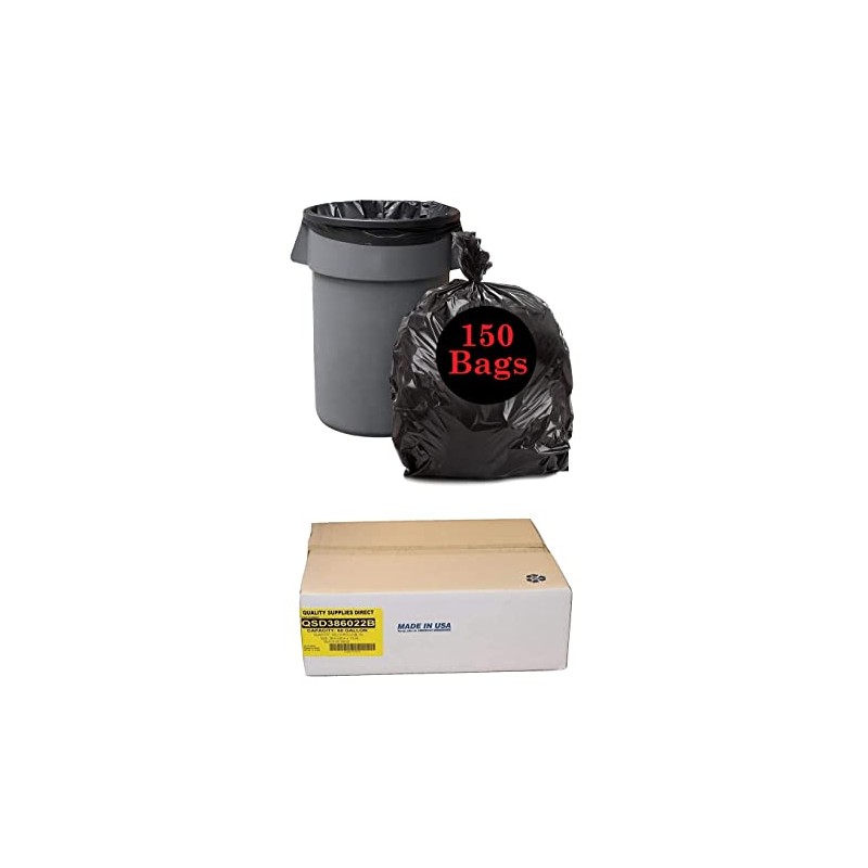 Trash Bags Black, 55-60 gallon - (150 Count) True 22