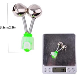 WEZCHUGHAOL Fishing Rod Bell 10Pcs Dual Bells 1.89inch Green Galvanized Fish Bite Alarm Portable Reusable Bite Indicator for Night Fishing Fishing Rod Bells