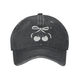 Cute Bow Cherries Baseball Cap Trendy Decor Hat Gift for Men Women Father Mothers Day Cute Bow Cherries Baseball Cap Trendy Decor Hat Gift for Men Women Father Mothers Day