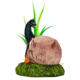 Aqua-Fit Aquarium Fish Tanks Ornaments Decorations Polyresin Aerating Ornament for use with Air Pump Brachiosaurus Dino Egg Approx 3"x2.5"x3.5"