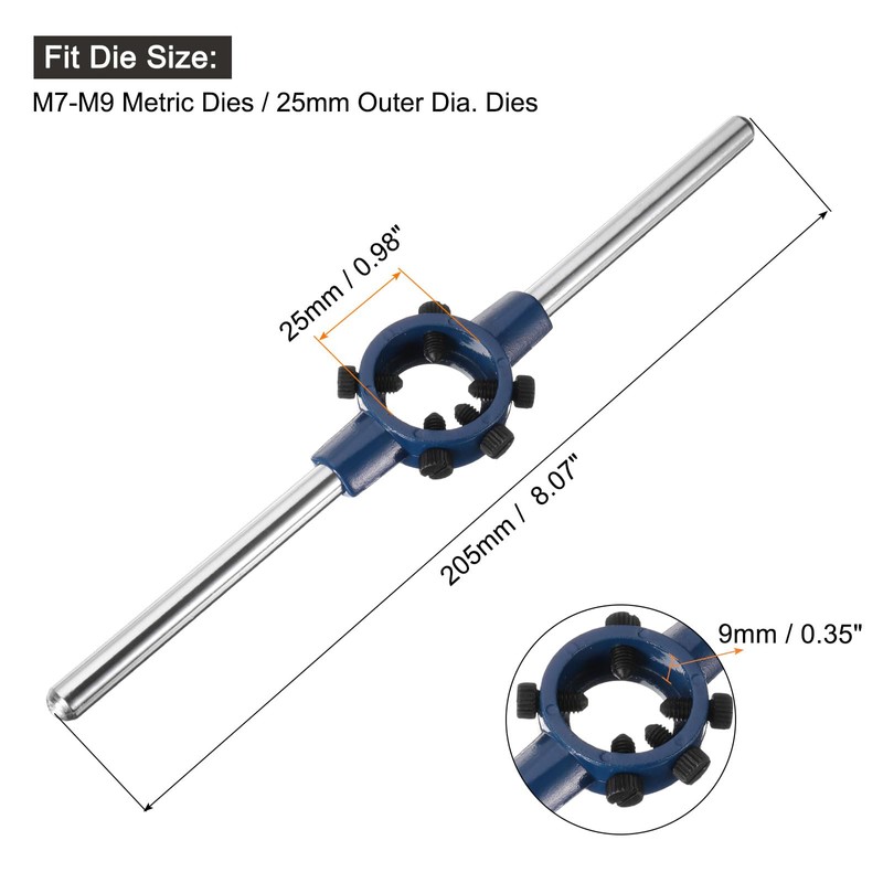 QUARKZMAN Die Holder Thread Cutter Round Cutting Die 25 mm