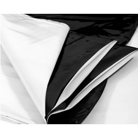 EraGreen Premium Silo Film 150 µm in 6 m Width (Sold by the Metre) – Tarpaulin Extremely Stretchy – Ideal for Pools, Garden & Construction, UV-Stable, Pool Tarpaulin Black/White, Cover Film