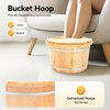 9.84In Tall Foot Basin Wooden Bucket with Lid and Massage