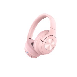 Pink Headphones Wireless Bluetooth Headphone Over Ear 70 Hours Playtime Foldable Deep Bass HIFI Stereo Wireless On Ear Headsets with Microphone Lightweight Soft Earmuff, for Phone,TV,Travel