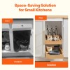 2-Tier Pull-Out Cabinet Organizer Soft Close Slide Out Wood Drawer