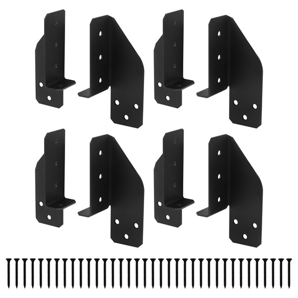 8 Pairs Black Split Joist Hanger, 14 Gauge Face Mount